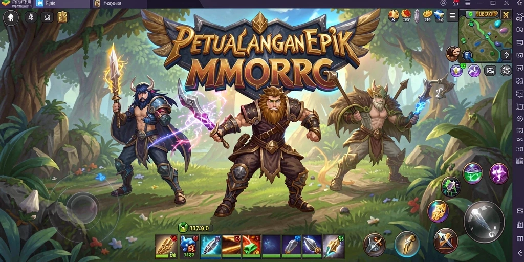 Screenshot menunjukkan aksi pertempuran seru dalam MMORPG 2739.