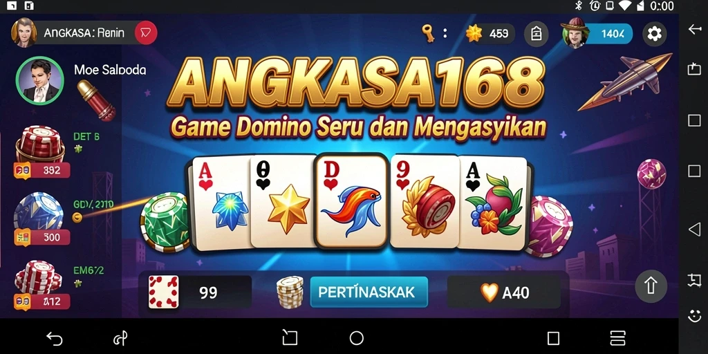 Tampilan seru gameplay Domino di ANGKASA168.