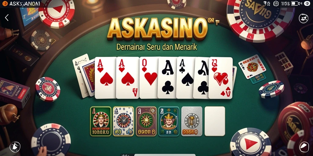 Tampilan gameplay menarik dari ASKASINO yang menyajikan permainan Domino.