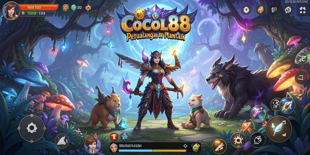 Screenshot COCOL88 menampilkan karakter dalam petualangan yang menegangkan.