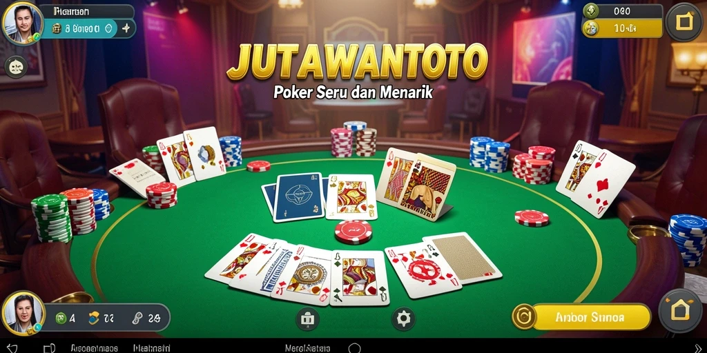 Tampilan menarik dalam gameplay Poker yang mendebarkan.