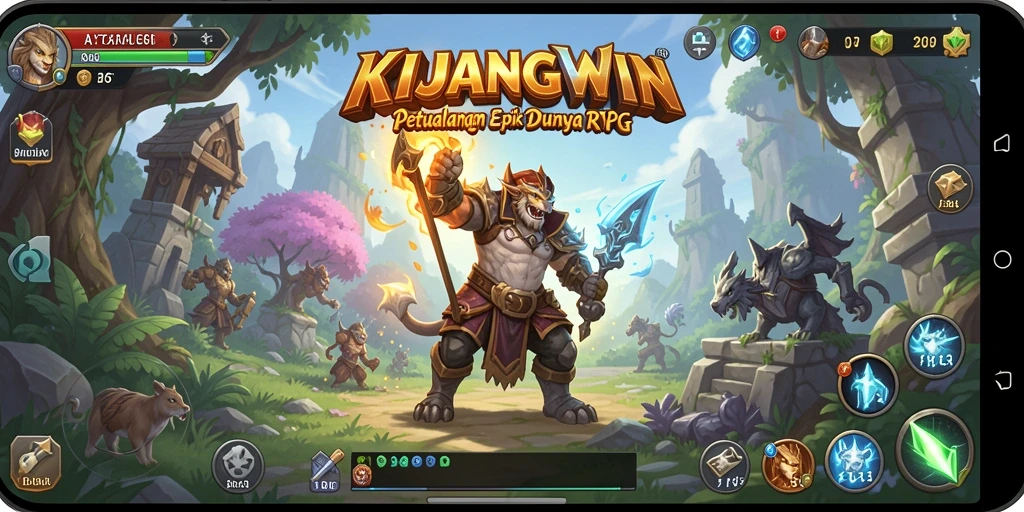 Tampilan gameplay seru dalam KIJANGWIN yang penuh aksi.