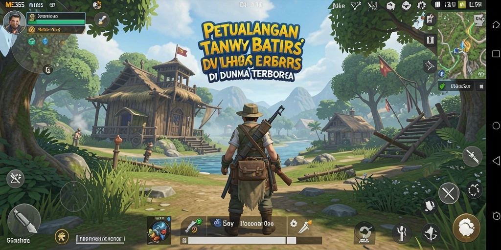 Menampilkan gameplay dinamis di dunia terbuka ME355.