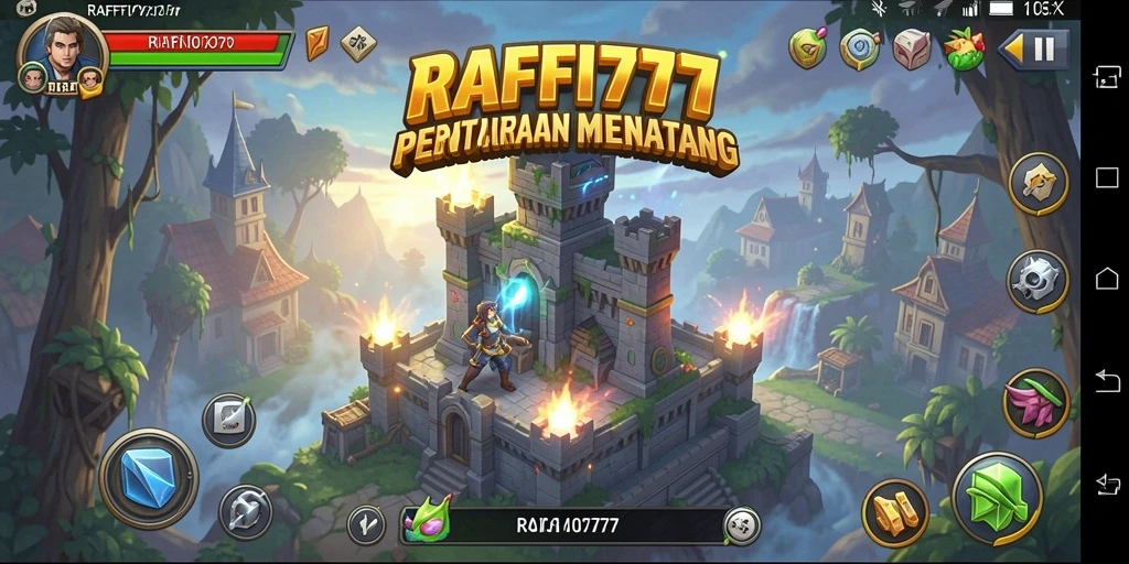 Tampilan menawan dari gameplay Tower Defense RAFFI777 yang seru.