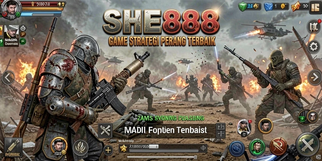 Tampilan gameplay <strong>SHE888</strong> yang menampilkan pertempuran epik dan strategi cerdas.